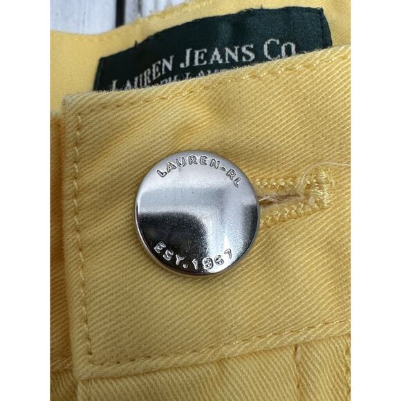 EUC Lauren Ralph Lauren Pants Yellow Capri Straight Leg Casual Womens Sz 14 - Picture 6 of 7